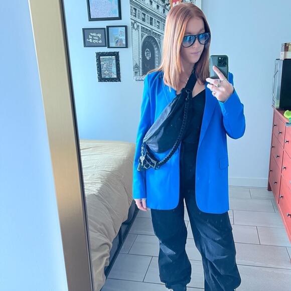 NEW Bardot Sandie Blazer in Cobalt Size Small - Picture 4 of 11